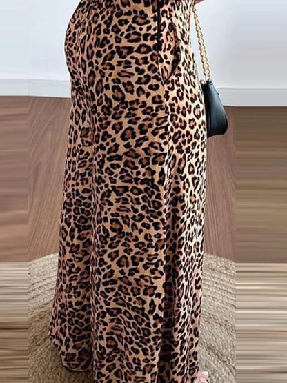 Casual Pant Suits for Women Korean Fashion French Style Streetwear Two LOOSE Leopard Print 2024 New Spring Summer Pant Suits