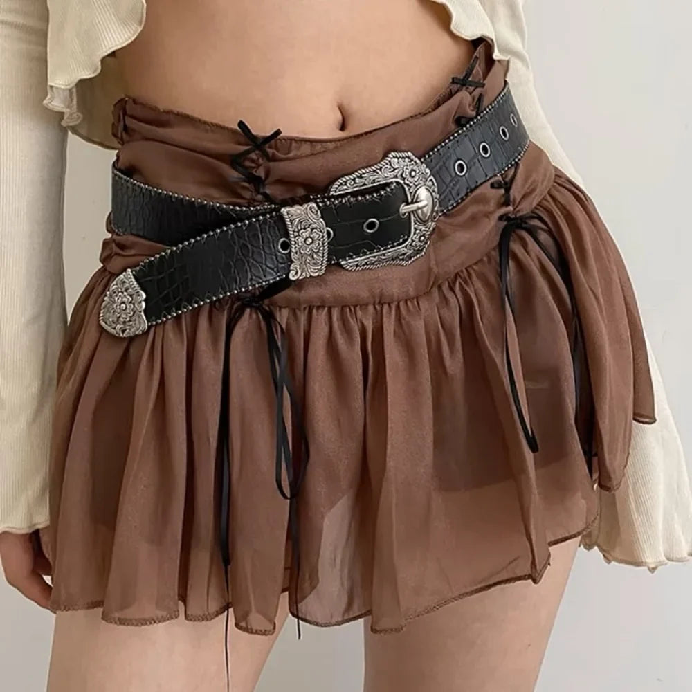 Unisex Jeans Belt Goth Y2k Designer Belts For Women High Quality Luxury Black Punk Accessory 3.8cm Waistband Men Belt Boho