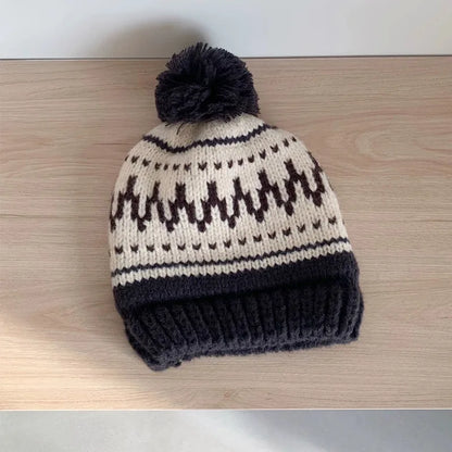 Winter Ear Protection Hats For Women&Men Thicken Warm Beanies Caps Unisex Cute Cat Ear Skullies Hat Outdoor Ski Coldproof Caps