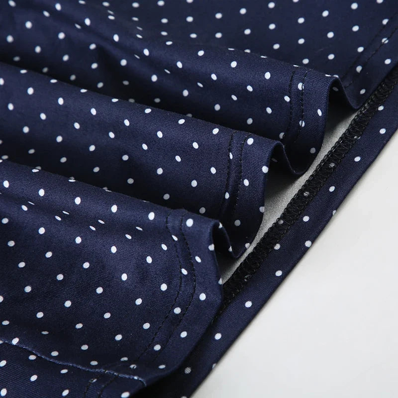 Dot Print V-neck Halter Camisole Top and A-line Layered Skirt Suit Fashion Sexy Women Backless Summer Two Piece Set