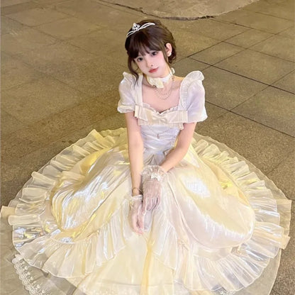 Generate Color Flower Wedding Dress Lolita Sweet Elegant Birthday