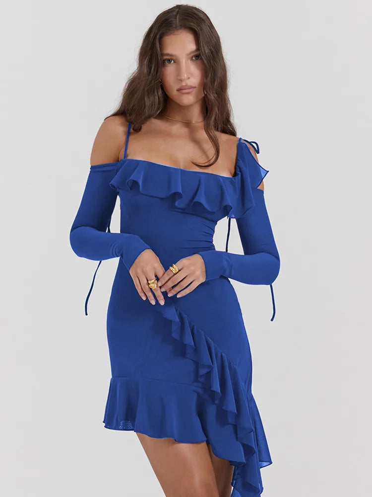 Eleanora Ruched Stylish Mini Dress