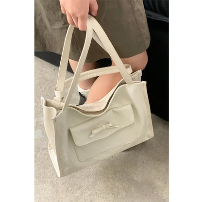 Korean Large Capacity Shoulder Bag Women's 2024 New Summer Fashion Commuter Handbag Versatile Casual Tote Bags