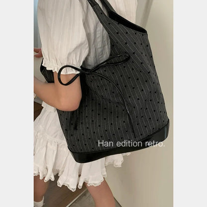 Korean Niche Design Tote Bags for Women Fashion Canvas Shoulder Versatile Underarm Bag