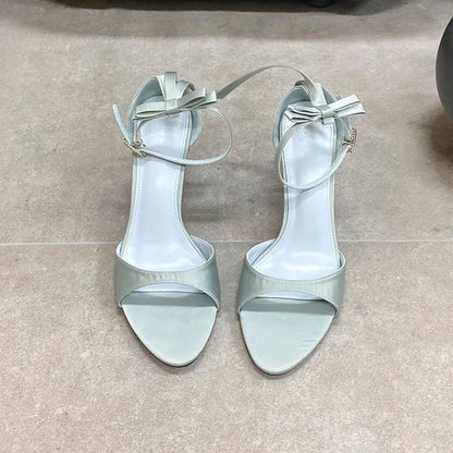 Luxury Female Butterfly-Knot Footwear Pumps Ladies High Heels Shoes Fashion Pointed Toe Women Thin Heels Shoes 2025 New