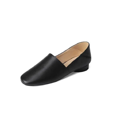 Woman Flats Cow Leather Basic StyleRound Toe Ballet Shoes Slip On Woman Soft Flats Spring Autumn Casual Loafers