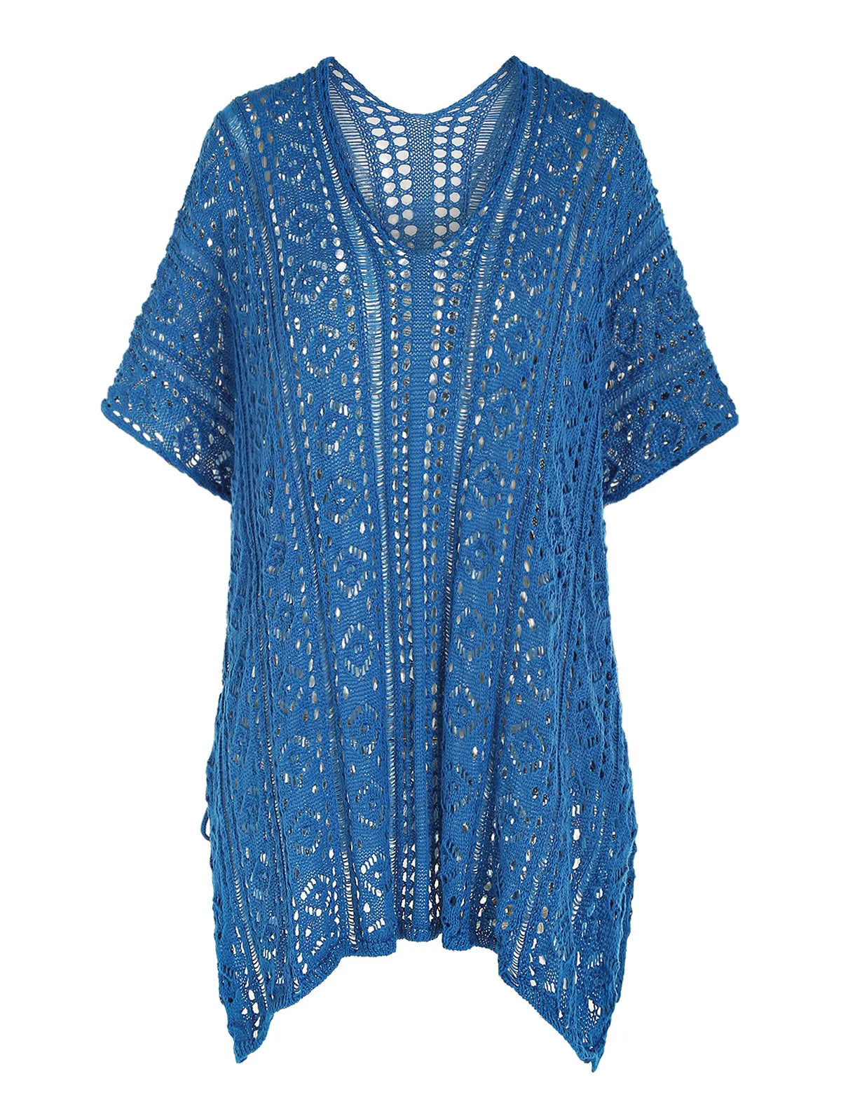 Crochet Knit Tie Side Cover Up Beach Top