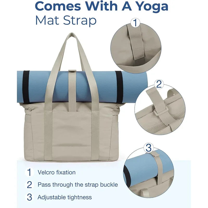 Women's Travel Tote Bag Leisure Fashion Large Capacity Commuting Gym Shoulder Bag Female Simple Mommy Go Out Handbags