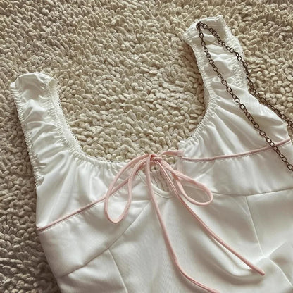 white summer sweetie flare mini dress V-neck sleeveless elegant party dress new hot girl chic women dresses