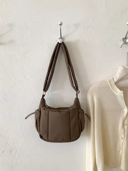 Fashion Casual Cloud Crossbody Bag Women Autumn Winter New Korean Cotton Clothing Bag Shoulder Bags Simple Trend Handbags