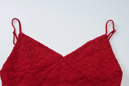 Deep V Neck Floral Lace Detached Long Sleeve Mini Dress