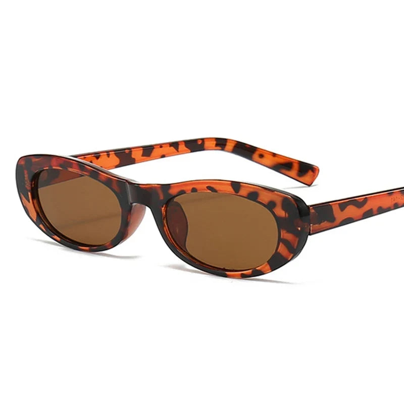 Fashion Cat Eye Sunglasses Women's Luxury Brand Small Oval Black Sun Glasses Women Goggle Trends Rectangle Eyewear UV