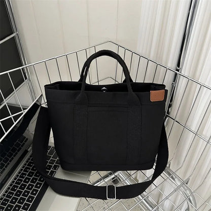 Women Canvas Shoulder Bags Korean Fashion Cloth Girl Students Handbags Large Crossbody Bag for Woman Phone Purse