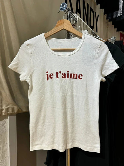 NO.14 Print Slim Navy T-shirts Women New Cotton Casual O-neck Short Sleeve Tees Girl American Vintage Streetwear Tshirt Y2K Tops