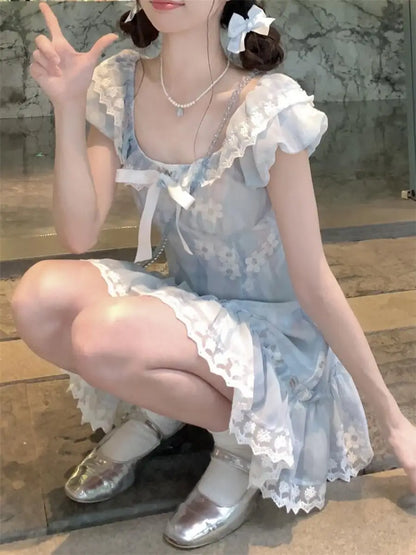 Flowing Flower Dreams Niche Design Dress Super Nice Floral Women Summer Pear Shape Waisted 2024