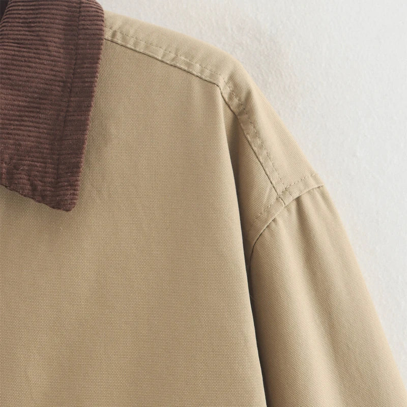 Casual Panelled Pockets Jackets Women Casual Patchwork Lapel Long Sleeves Single Breasted Coat Autumn Lady Loose Outfits