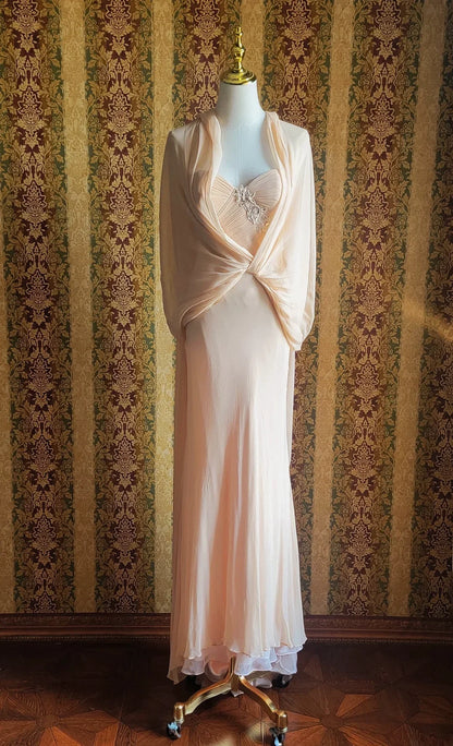 Luxury Champagne Dubai Evening Dresses Women Beaded Arabic Wedding Party Gown Shawl Formal Piece Customized 2025