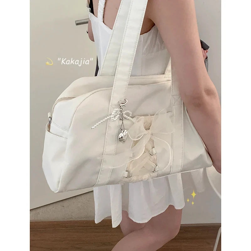 Large Capacity Underarm Bag for Women 2024 New Fashion Handbag Nylon Commuter Tote Bags