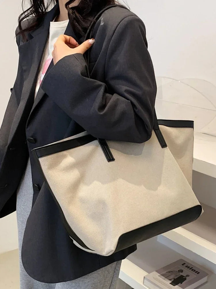 Large-capacity Bags Women Summer New Trendy Canvas One-shoulder Large Bag Casual All-match Portable Bag Fanny Pack