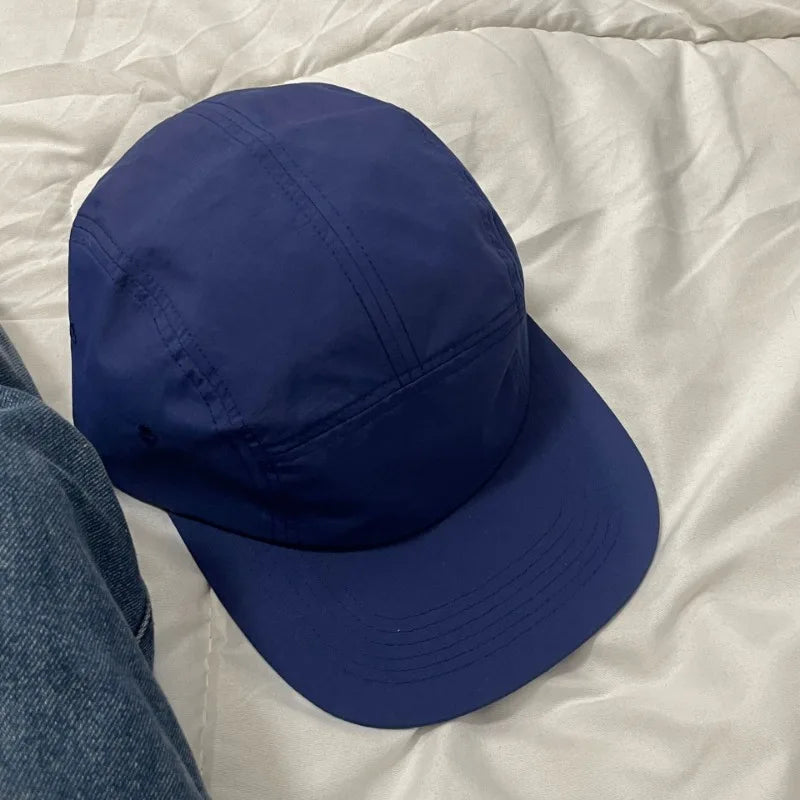 Ins Popular Striped 5-panel Baseball Cap Suitable for Four Seasons Street Versatile Fashion Flat-brimmed Hats for Men and Women