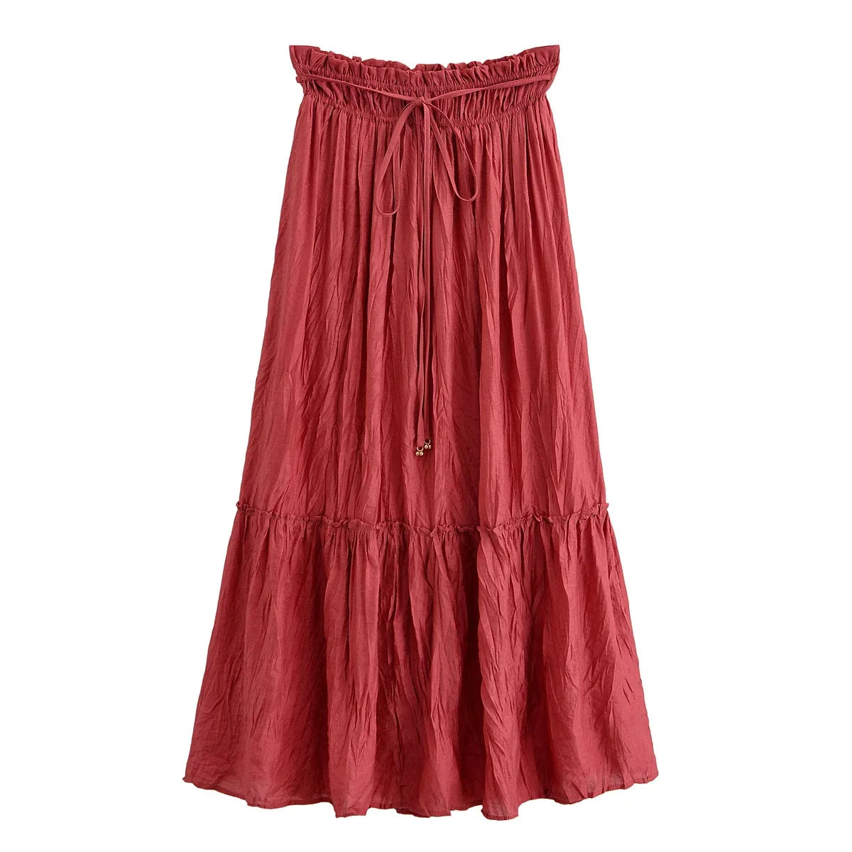 Casual Style Wrinkle Shirt Women's Top+high Waist Long Skirt Women Set 2pcs Fashion Boho Beach Spring Summer Outfits