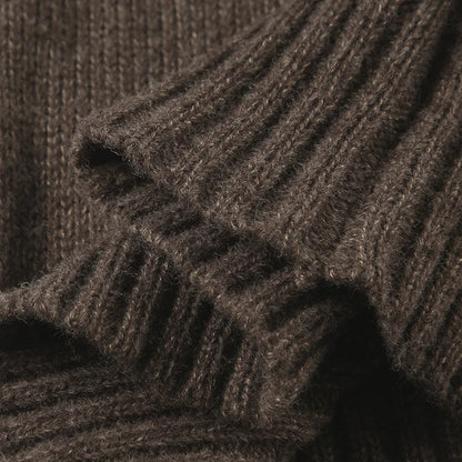 Y2K Brown V-neck Hooded Sweater Vintage Basic Slim Button Up Knitted Pullovers Autumn Casual Streetwear Outfits Lady