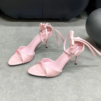 Luxury Female Butterfly-Knot Footwear Pumps Ladies High Heels Shoes Fashion Pointed Toe Women Thin Heels Shoes 2025 New