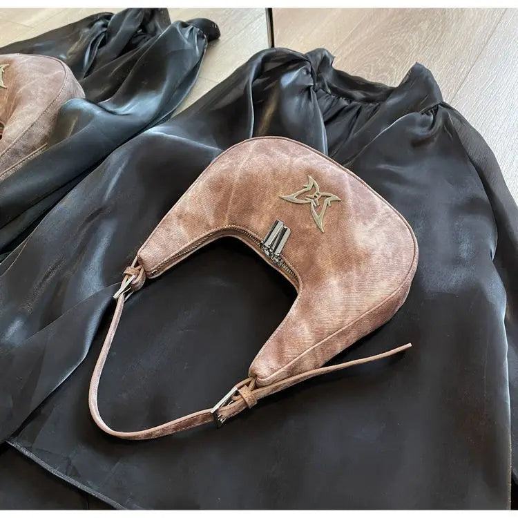 Elegant Women Underarm Top-handle Bag Single Shoulder Korean Crossbody Fashion New Niche Crescent Bags