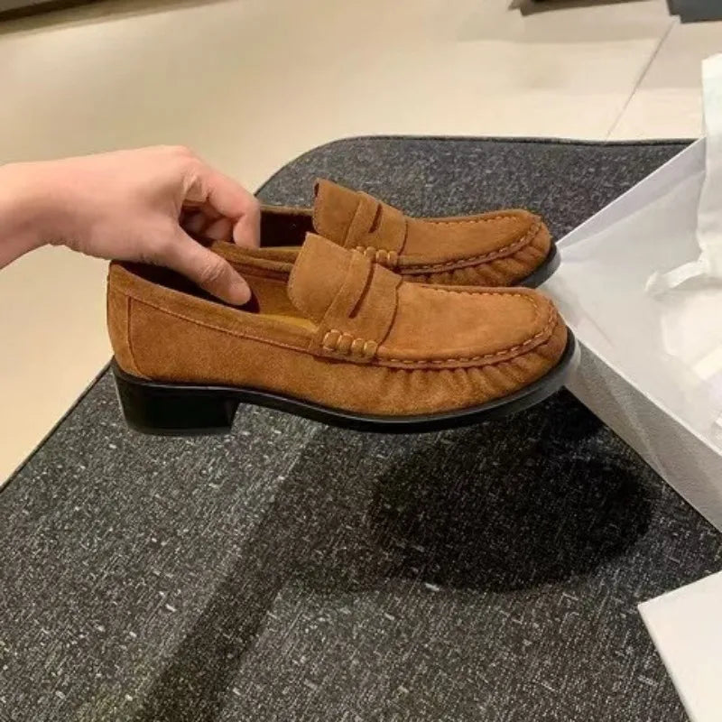 NEW Female Shoes Women Fashion Mary Janes Round Toe Flats Loafers Oxfords Platform Casual Buckle Ladies Heels Black
