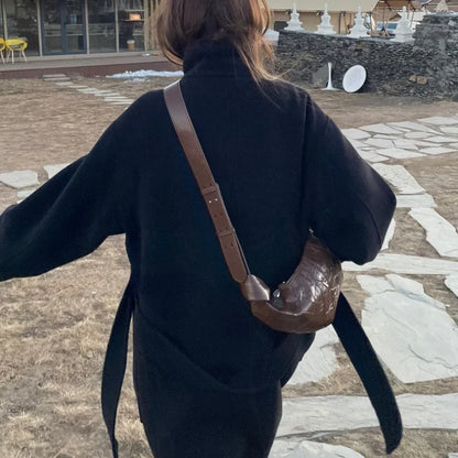 Women All Match Office Lady Crossbody Bag Vintage Y2k Aesthetic Casual Handbags Korean Chic Simple Streetwear Shoulder Hobo Bags