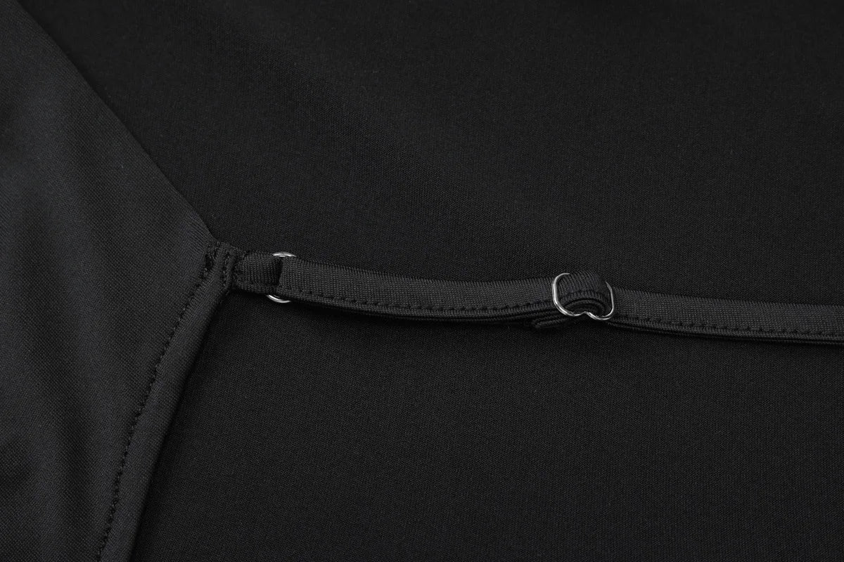 women's sexy hollow out swinging neck backless princess style slim fit bag hip slit hanging neck dress