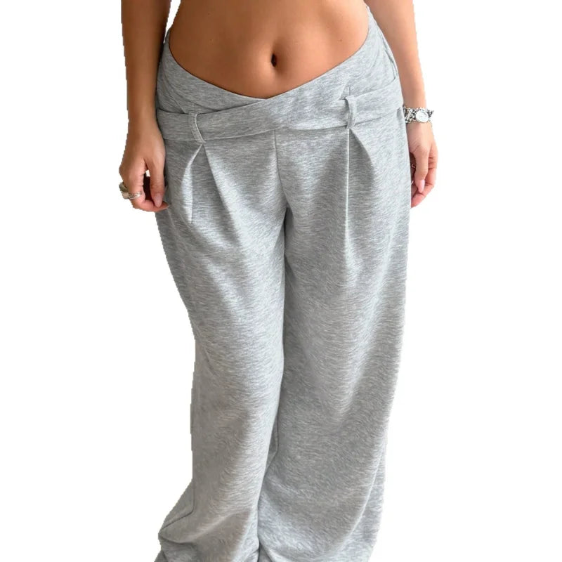Spring & Summer New Style Women's Casual Versatile Best-Selling Loose Solid Color Minimalist Fashion Floor-Length Pants