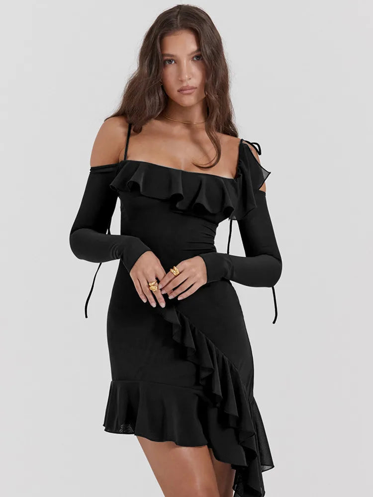 Eleanora Ruched Stylish Mini Dress