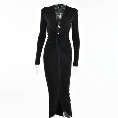 Party Robe Bodycon Deep V Neck Bandage Ladies Dress