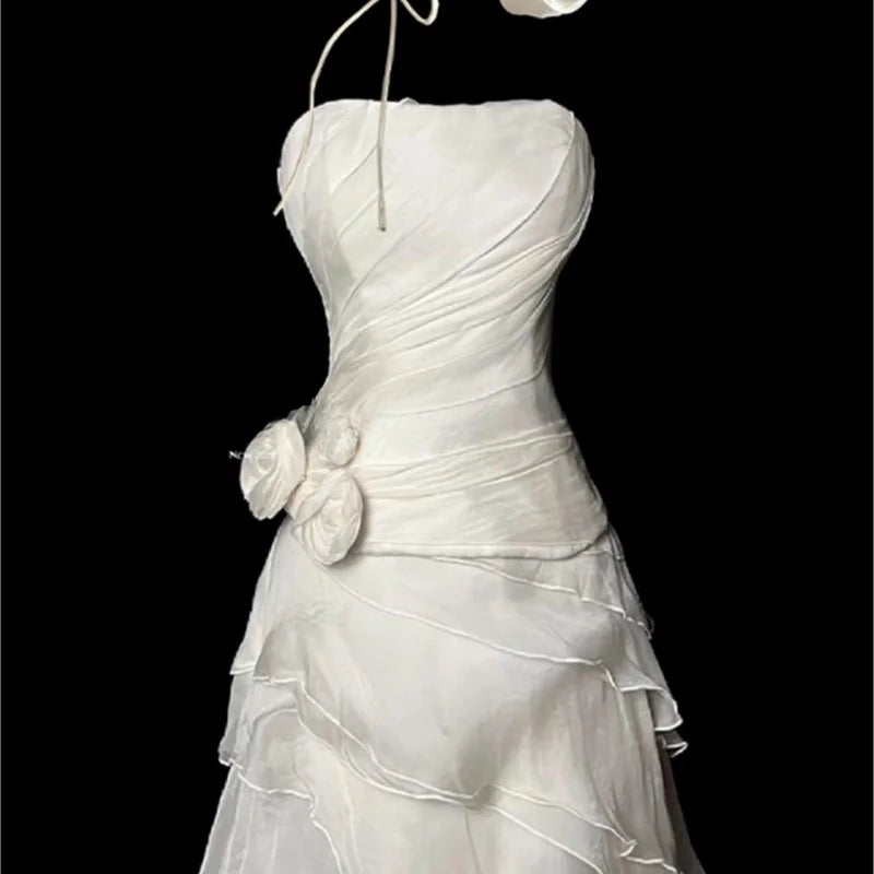 Rose life strapless dress royal sister sense banquet skirt