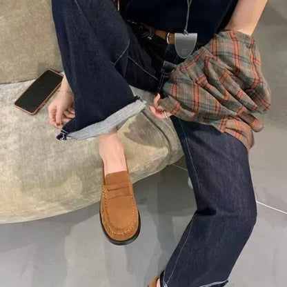 NEW Female Shoes Women Fashion Mary Janes Round Toe Flats Loafers Oxfords Platform Casual Buckle Ladies Heels Black