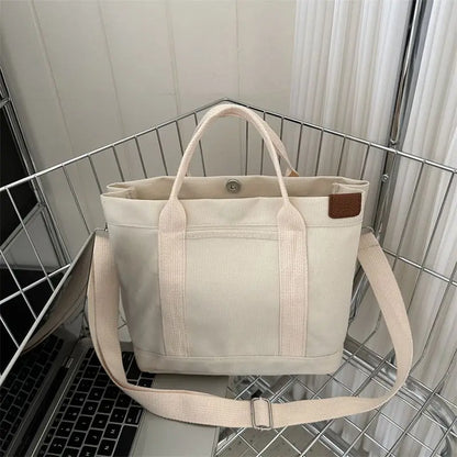 Women Canvas Shoulder Bags Korean Fashion Cloth Girl Students Handbags Large Crossbody Bag for Woman Phone Purse