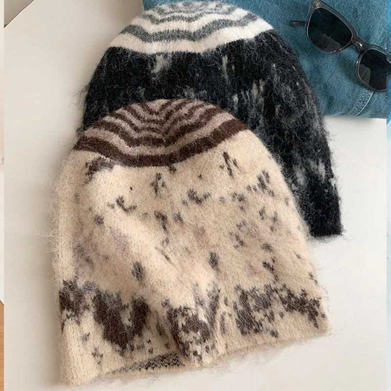 Knitted Beanies Cap For Men&Women Winter Warm Unisex Hooded Hat Neck Collar Scarf Cap Ski Beanie Cold Hats Balaclava Caps Bonnet