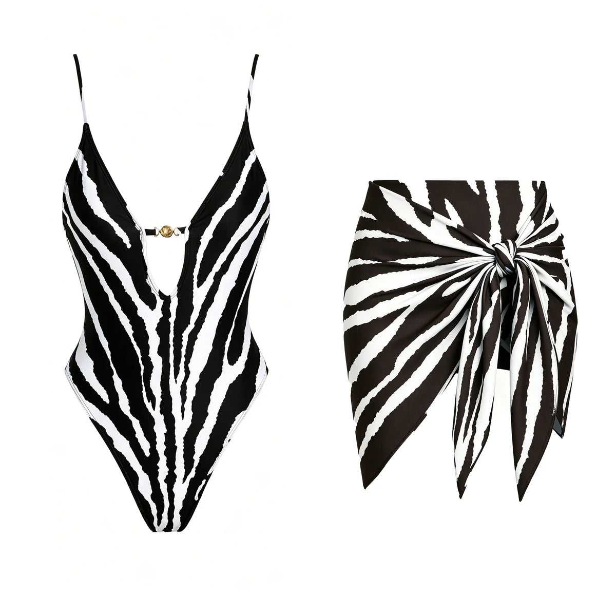 Deep V One Piece Cut Out Swimwear Women Halter Monokini High Leg Swimsuit Sexy Slimming Resort Wear Bathing Suit Bodysuit Summer