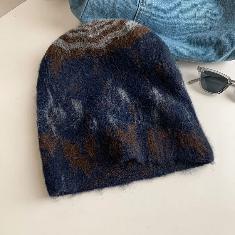 Knitted Beanies Cap For Men&Women Winter Warm Unisex Hooded Hat Neck Collar Scarf Cap Ski Beanie Cold Hats Balaclava Caps Bonnet