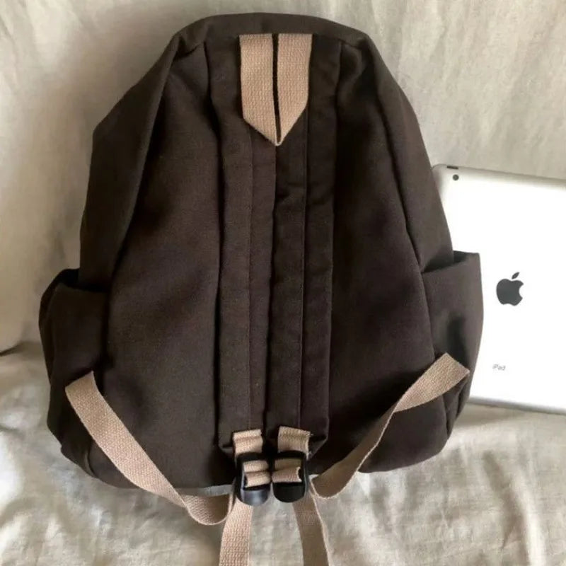 New Patchwork Butterfly Schoolbags Luxury Design Y2k Aesthetic Students Vintage Canvas Bags Trendy Casual Women Backpacks