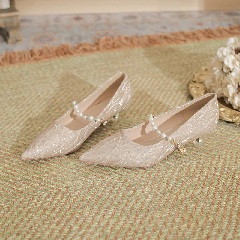 Velvet Shoes Med Square Toe Block Heels High Heeled Sandals Woman Mary Jane Espadrilles Platform Suede Medium Wedding Chunk