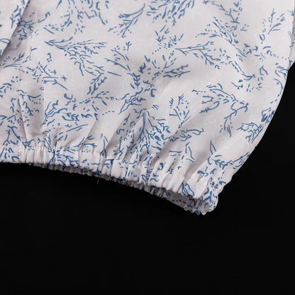 Commute Printed Female 2 Piece-Set Long Skirt Patchwork High Waist Short Top And Slim Maxi Skirt Sets New Women's Outfits