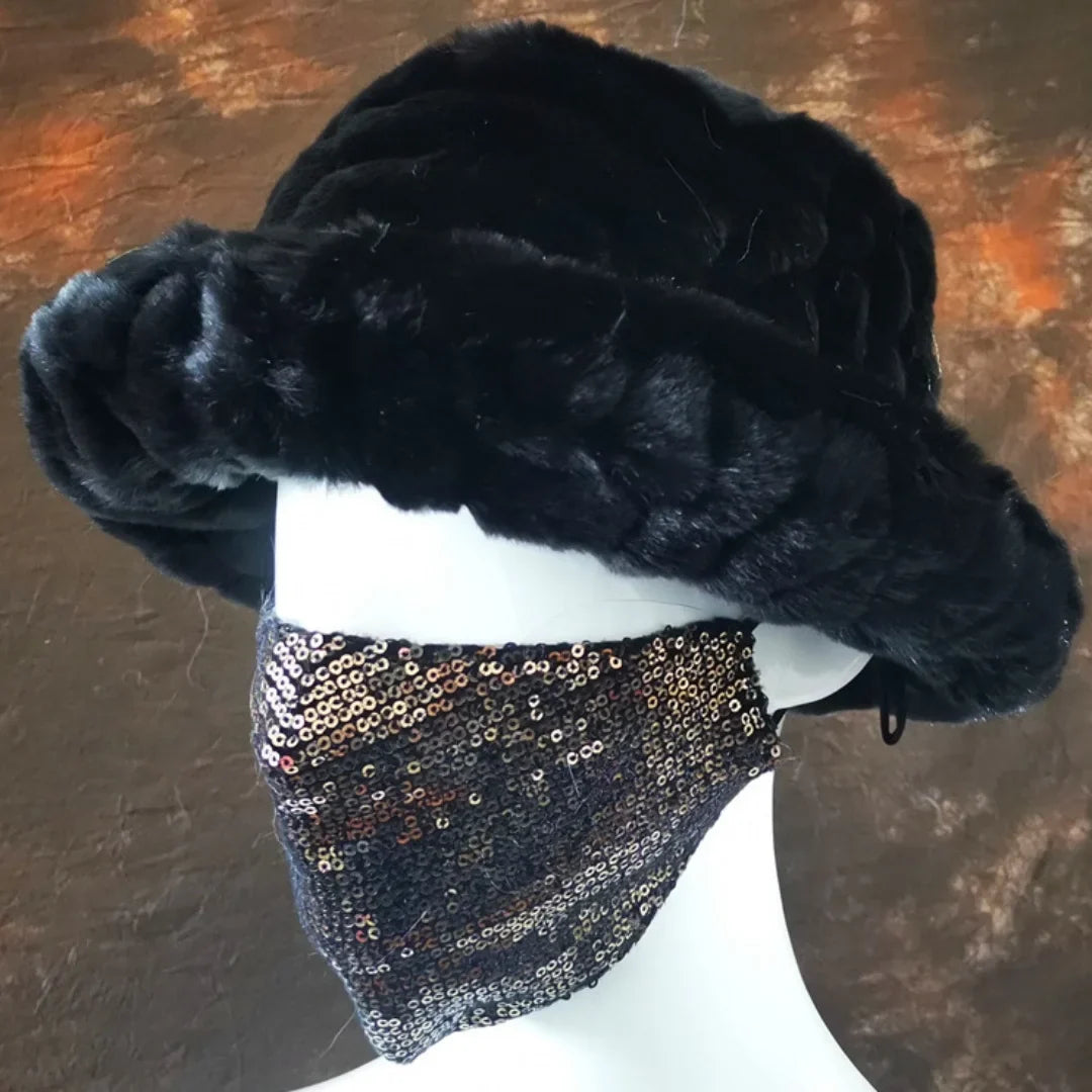 Winter 58-60cm XL Faux Fur Bucket Hat For Women Outdoor Warm Luxury Oversize Fisherman Hat Girl Trendy Party Long Fur Panama Cap