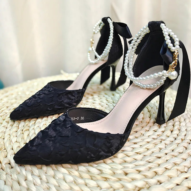 Velvet Shoes Med Square Toe Block Heels High Heeled Sandals Woman Mary Jane Espadrilles Platform Suede Medium Wedding Chunk