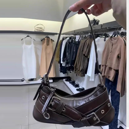 Retro Women Handbag PU Leather Shoulder Totes Underarm Vintage Top Handle Bag Female Small Women Bag