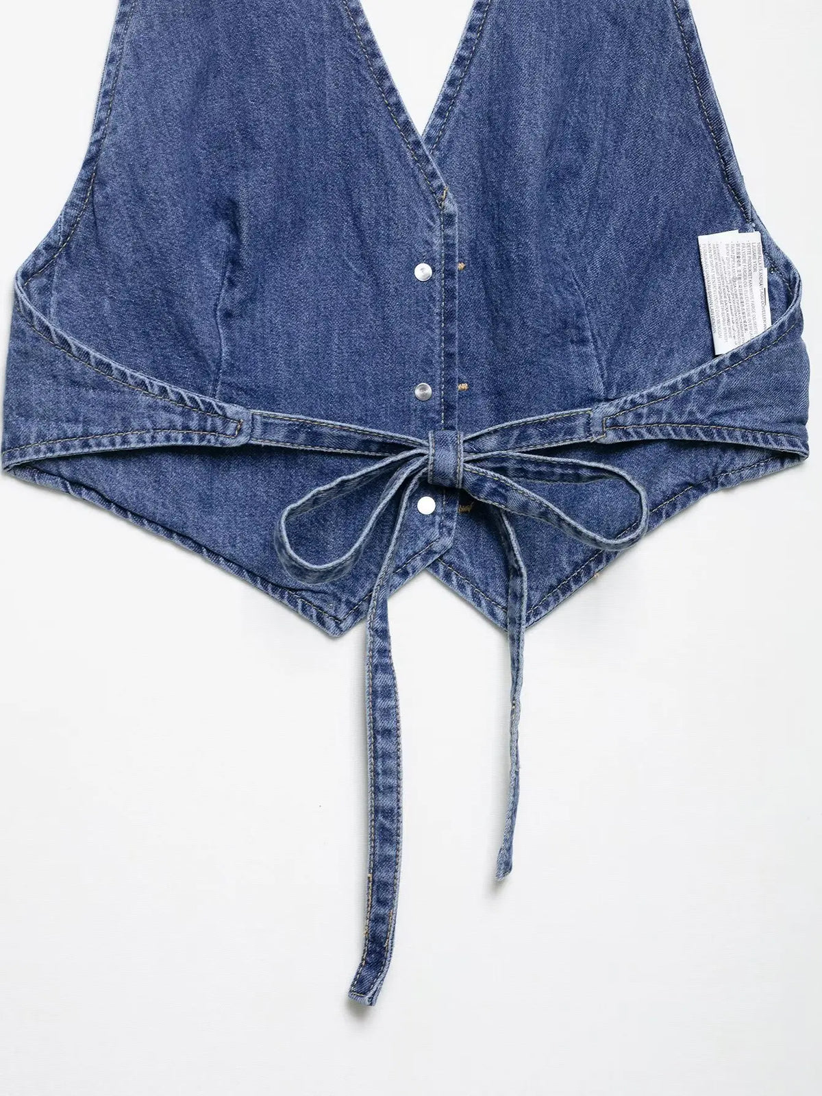 Summer Sexy Chic Women Tank Tops Solid Halter V-Neck Denim Tank Tops New Fashion Backless Mujer Tops