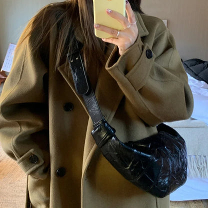 Women All Match Office Lady Crossbody Bag Vintage Y2k Aesthetic Casual Handbags Korean Chic Simple Streetwear Shoulder Hobo Bags