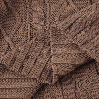 Y2K Brown Buttons Crop Sweater with Detachable Fur Collar Autumn Vintage 2000s Knitted Cardigan Slim Winter Outfits