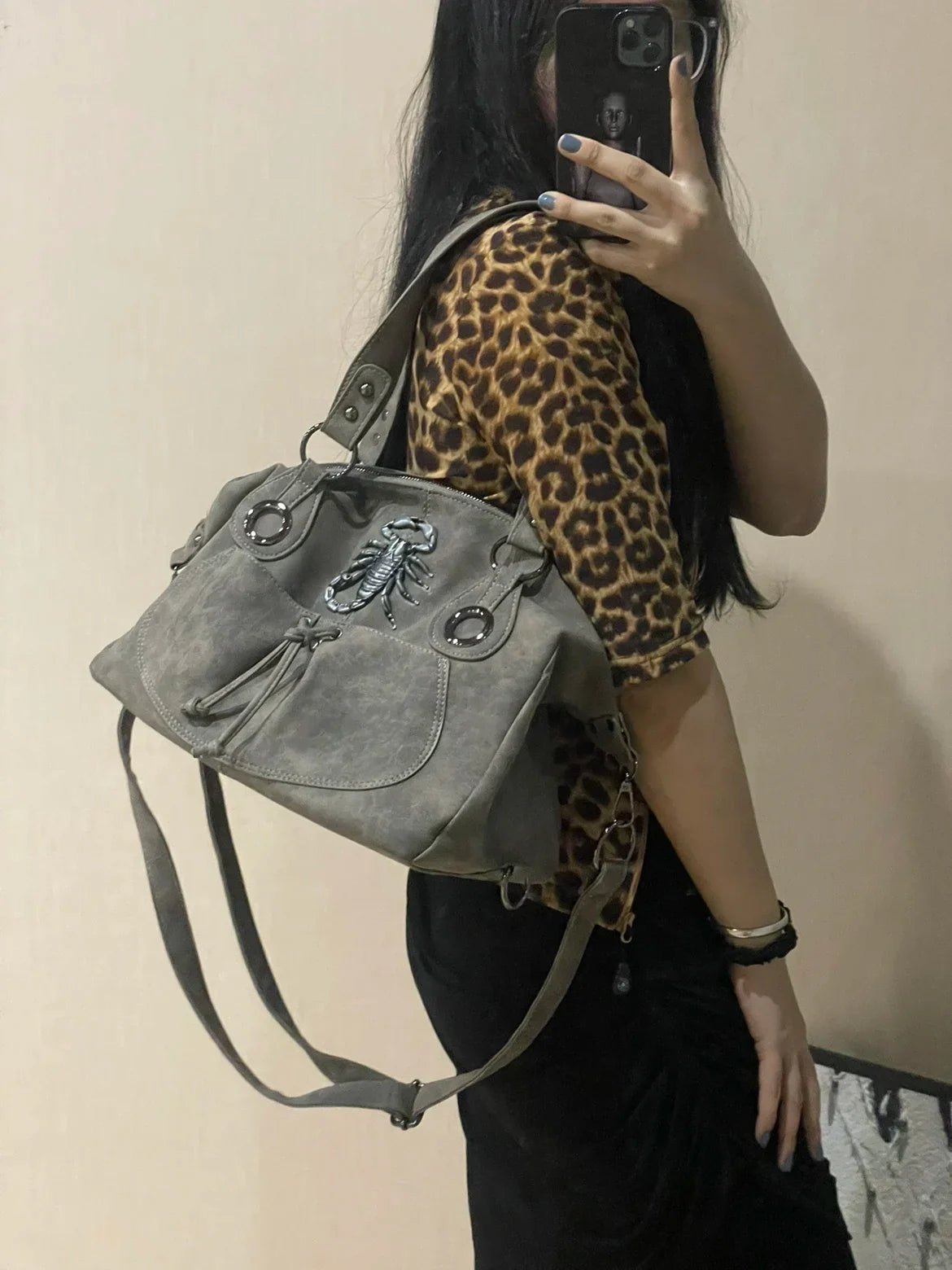 Cool Women Shoulder Bags Y2K Bag Luxury Leather Crossbody Bag Solid Color Messenger Bag Purse Hobos Handbags bolsa